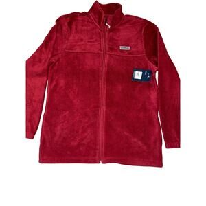 Magellan Fleece Jacket Men's Size Medium Dark Red Collared Full Zip‎ NWT